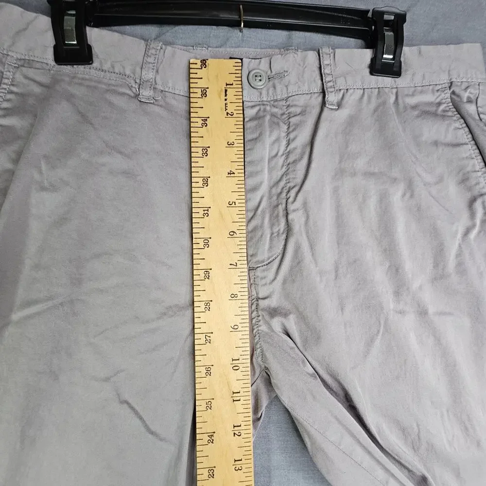 J Crew 484 Slim Chino Gray Stretch Cotton Men's 34W x 32L